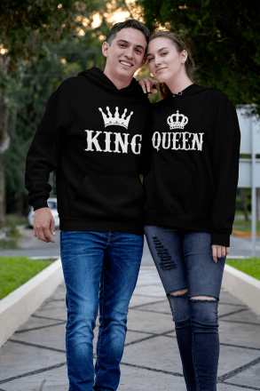 Hanorace bărbați și femei KING AND QUEEN