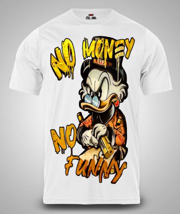 Tricou Bărbați No Money No Funny ALB