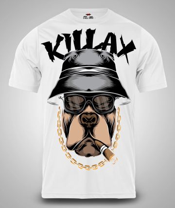 Ανδρικό T-shirt PitBull Head ΛΕΥΚΟ