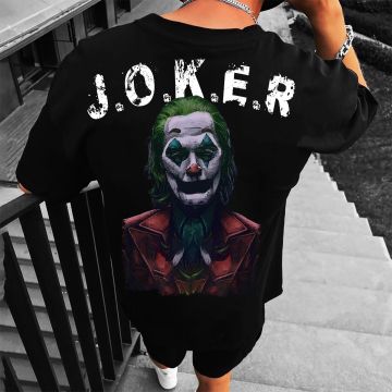 Ανδρικό T-Shirt JOKER ΜΑΥΡΟ OVERSIZED