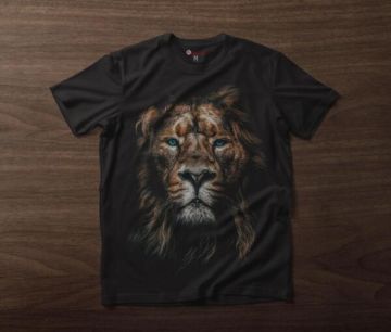 Tricou Bărbați LION KING NEGRU