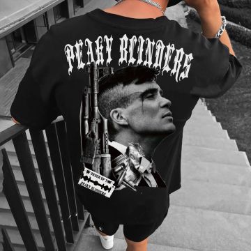 Ανδρικό T-Shirt PEAKY BLINDERS #1 ΜΑΥΡΟ OVERSIZED