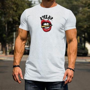 Tricou Bărbați BULL KISS ALB