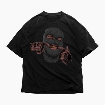 Tricou Bărbați Smiley Mask Oversized