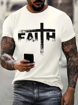 Tricou Bărbați Faith 3 Alb