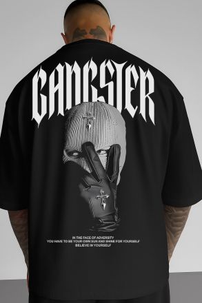 Ανδρικό T-shirt MAKAVELI ΓΚΡΙ OVERSIZED