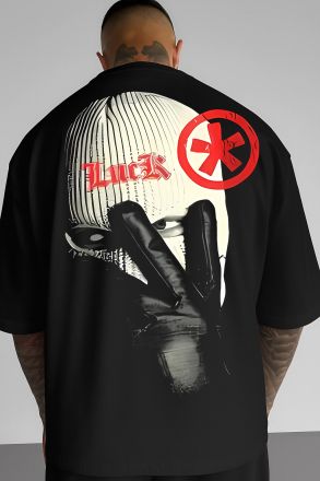 Ανδρικό T-shirt MAKAVELI ΓΚΡΙ OVERSIZED