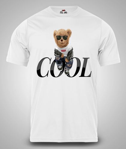 Ανδρικό T-shirt Cool Bear ΛΕΥΚΟ