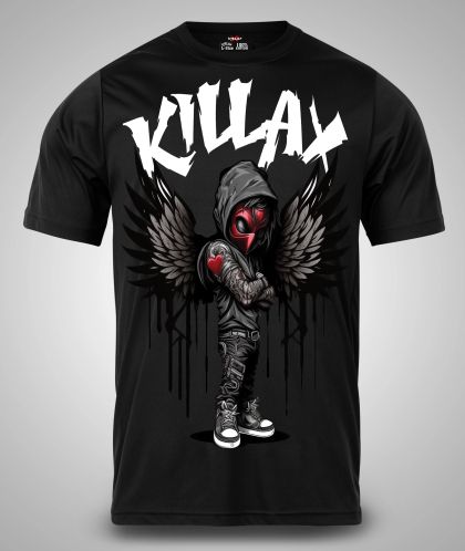 Ανδρικό T-Shirt Killax Angel ΜΑΥΡΟ