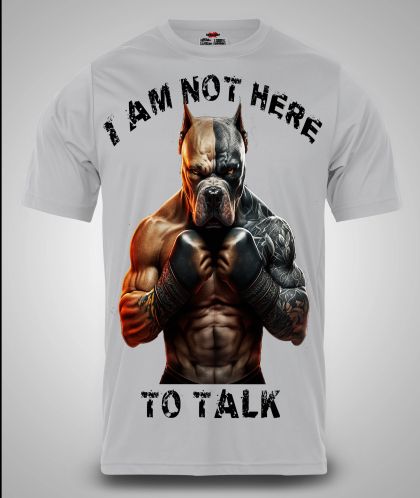 Tricou Bărbați  I'M NOT HERE TO TALK GRI