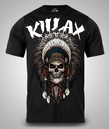 WARRIOR SKULL Ανδρικό T-Shirt ΜΑΥΡΟ