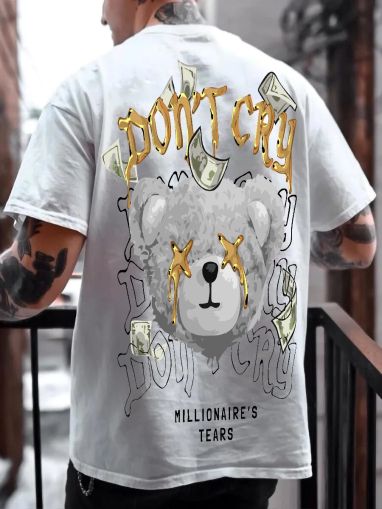 Ανδρικό T-shirt OVERSIZED WHITE MILLIONARITE