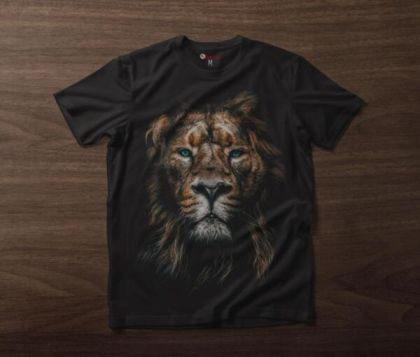 Tricou Bărbați LION KING NEGRU