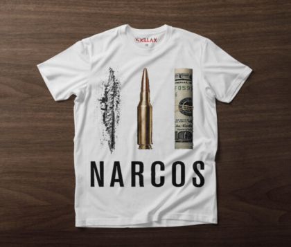 Tricou Bărbați NARCOS ALB