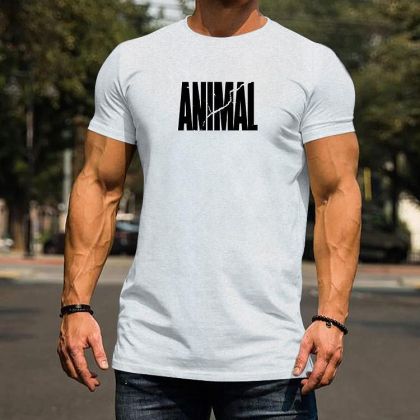 ΓΚΡΙ ANIMAL Ανδρικό T-Shirt