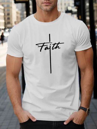 Tricou Bărbați Faith 1 Alb