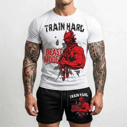 Еchipament sportiv pantaloni scurți Train Hard ALB
