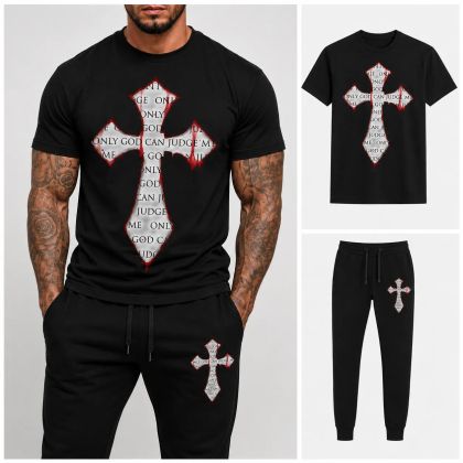Echipă sportivă masculină (trening și tricou) – ONLY GOD CAN JUDGE ME