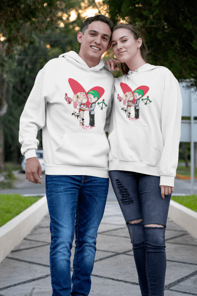 JOKER AND HARLEY Hoodies για άνδρες και γυναίκες - ΛΕΥΚΕΣ