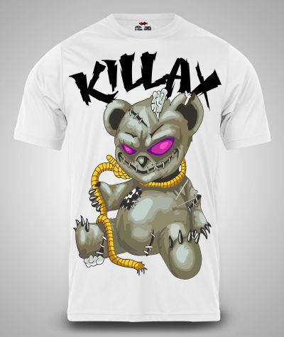 Tricou Bărbați Evil Bear #1 ALB