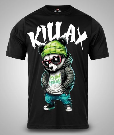 Tricou Bărbați Killax Panda NEGRU