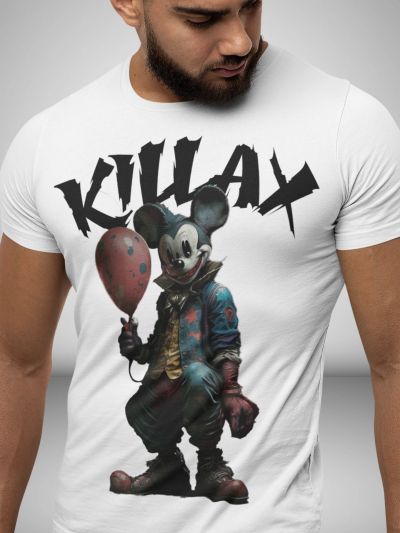 Tricou Bărbați  Joker Mickey ALB