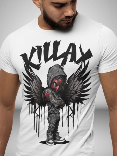 Tricou bărbați Killax Angel ALB