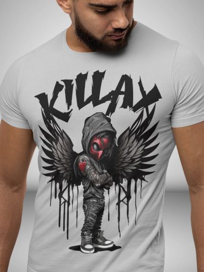 Tricou bărbați Killax Angel GRI