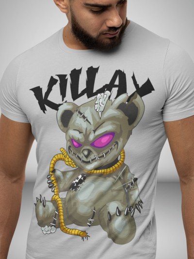 Ανδρικό T-Shirt Evil Bear #1 ΓΚΡΙ