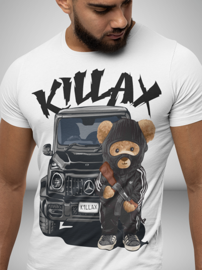 Ανδρικό T-shirt Bear G-Class ΛΕΥΚΟ