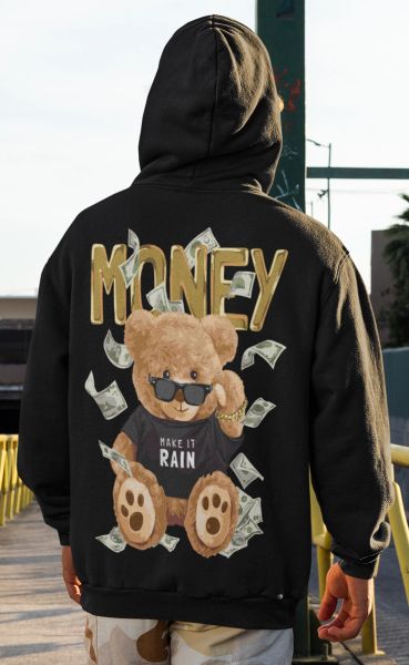 MONEY BEAR ΜΑΥΡΟ HOODIE