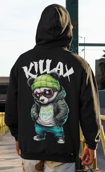 Hanorac KILLAX PANDA NEGRU