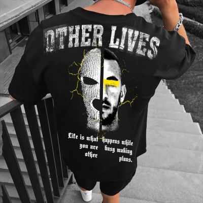 Tricou Bărbați OTHER LIVES NEGRU OVERSIZED