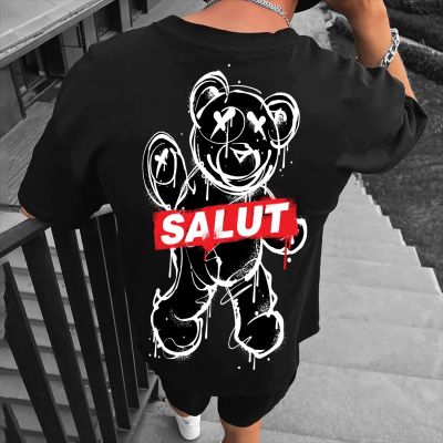 Tricou Bărbați SALUT NEGRU OVERSIZED