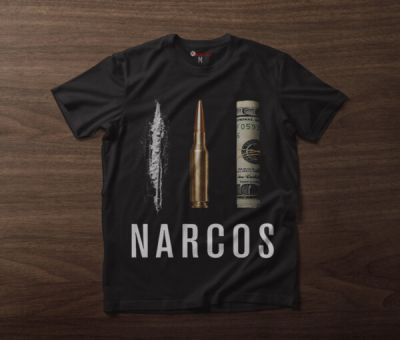 Tricou Bărbați NARCOS NEGRU