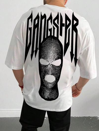 OVERSIZED ΛΕΥΚΟ GANGSTER Ανδρικό T-Shirt