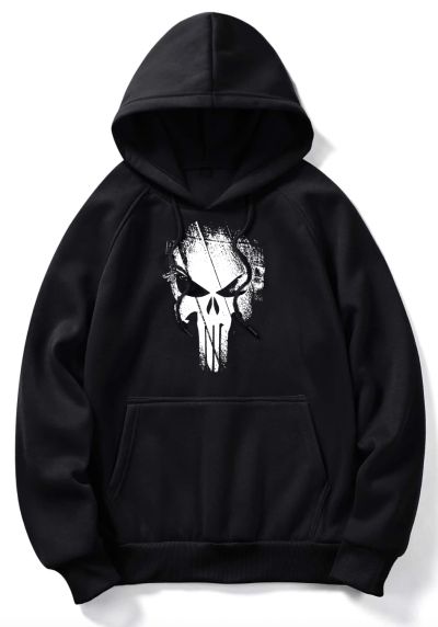 Hoodie SKULL#2 ΜΑΥΡΟ