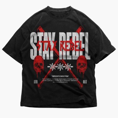 Tricou Bărbați Stay Rebel Oversized