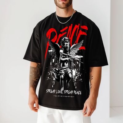 Ανδρικό T-shirt MAKAVELI ΓΚΡΙ OVERSIZED