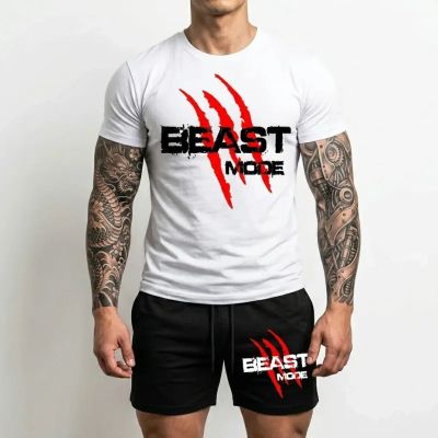 Еchipament sportiv pantaloni scurți Beast Mode ALB