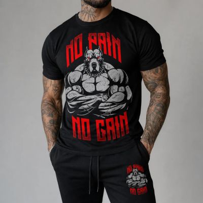 Echipă sportivă masculină (trening și tricou) – NO PAIN NO GAIN